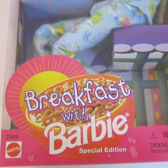 VINTAGE 1999 Breakfast With BARBIE 22965 Soft Bodied Doll New In Box Caucasian - Picture 6 of 10